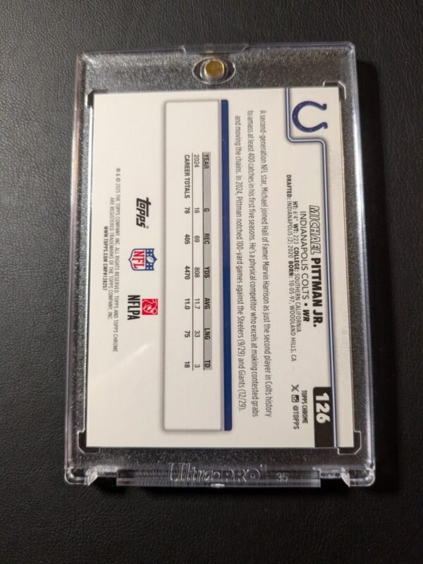 2025 Topps Chrome Michael Pittman Jr. Tie Dye Geometric /2 SSP Clean Steelers