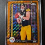 2025 Topps Chrome Football Orange Geometric /25 Will Howard Rookie RC Clean