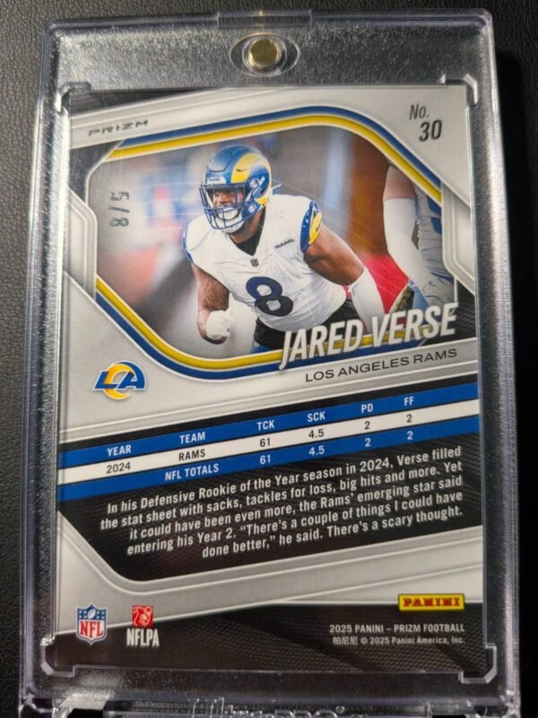 2025 Panini Prizm JARED VERSE  /8 Plum Blossom -  Rare SSP - Browns  - Clean