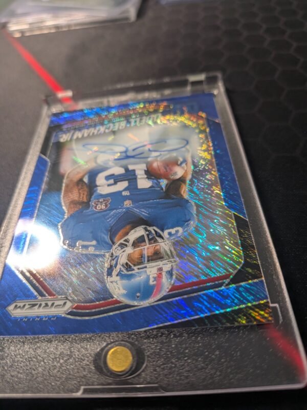2025 Panini Prizm Odell Beckham Jr. Blue Auto 07/25 #285 - Color match Mint