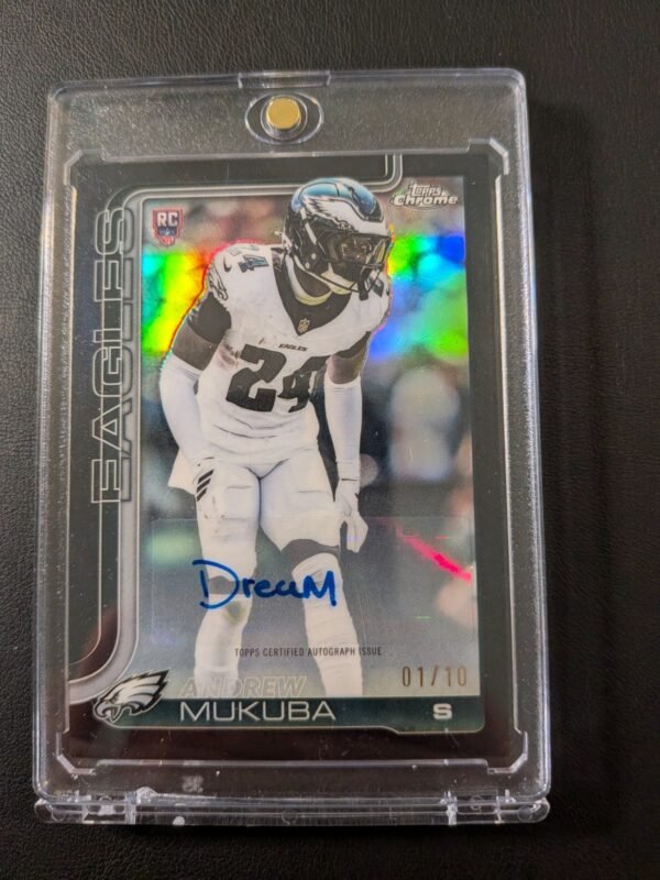 Topps 2025 Chrome Football Andrew Mukuba Rookie "DREAM"  First on Print