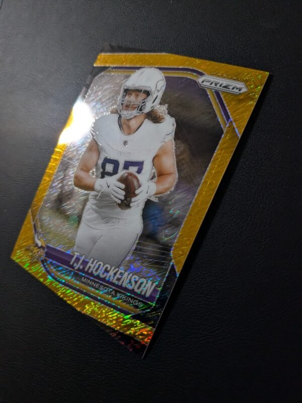 2025 Panini Prizm TJ Hockenson Gold /10 Shimmer Bookend