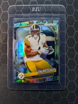 DK METCALF 2025 PANINI PRIZM FOREST CAMO PITTSBURGH STEELERS /15 SSP