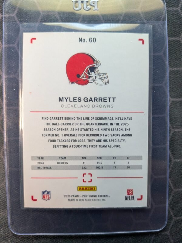 Myles Garrett 2025 Panini Prizm  PhotoGenic  #60  #/15  Browns LA Rams Mint