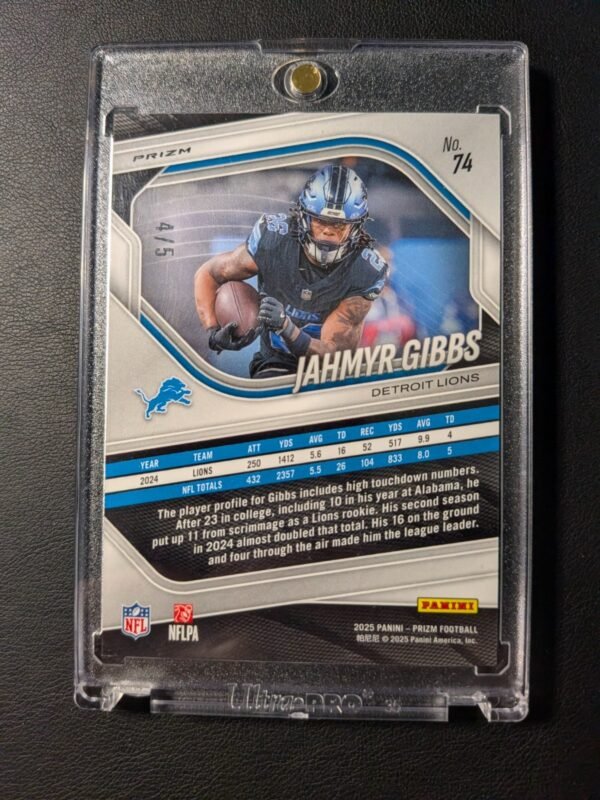 2025 Panini Prizm Jahmyr Gibbs #74 Green Shimmer Prizm /5... Only one on ebay.